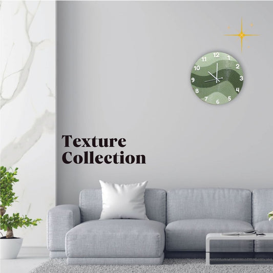 Lush Rhythm – Textured Wall Clock