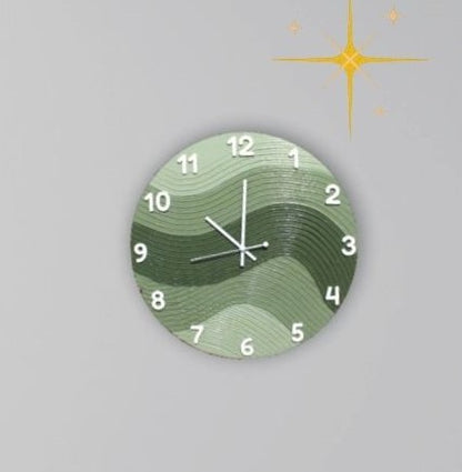 Lush Rhythm – Textured Wall Clock
