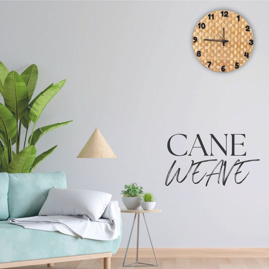 Cane Weave – Natural Wall Clock