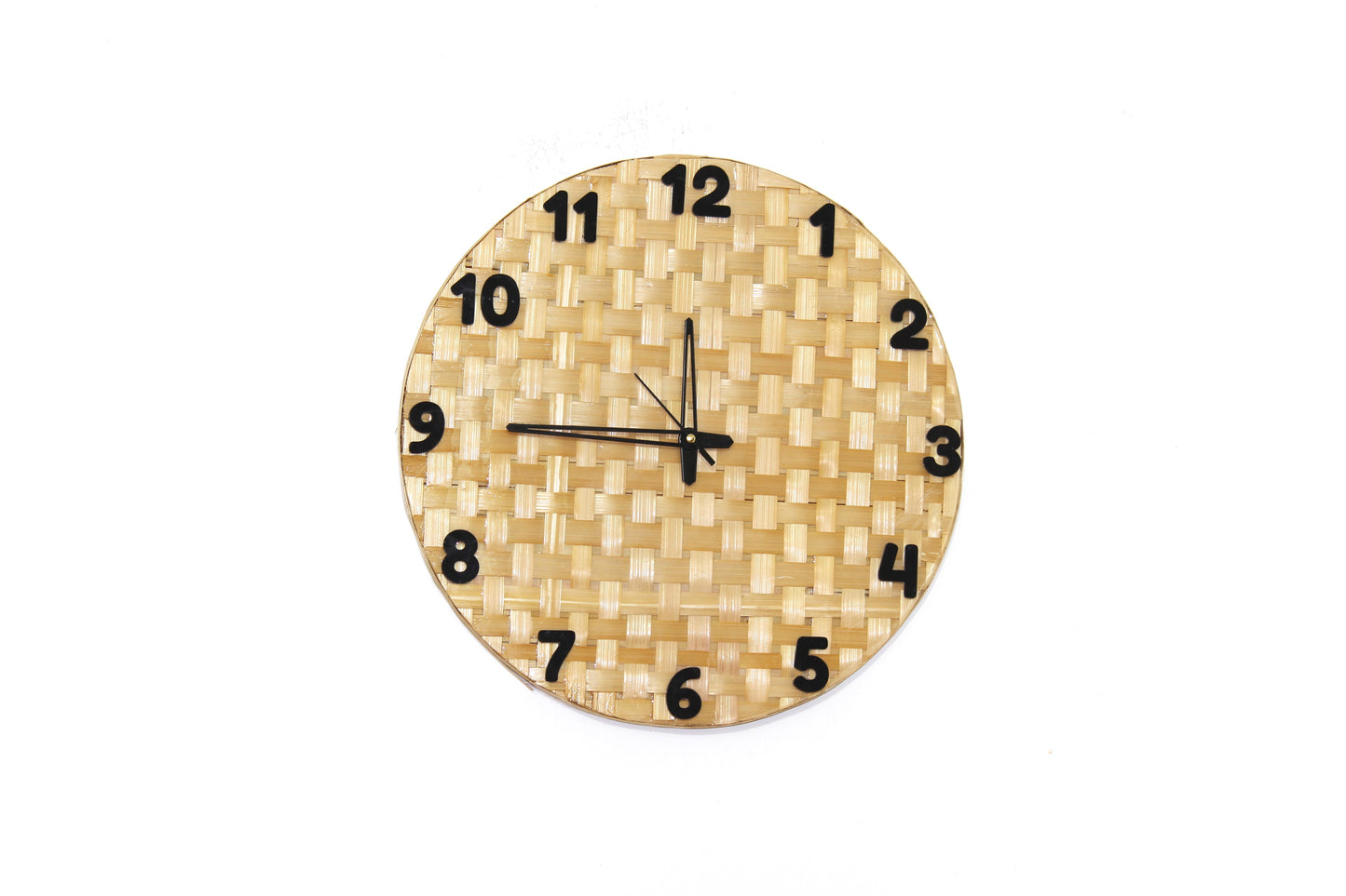 Cane Weave – Natural Wall Clock